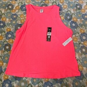 Athletic Works buttercore neon pink flowy tank top women's medium m/8 nwt